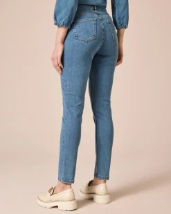 Jeans mit Naht-Details