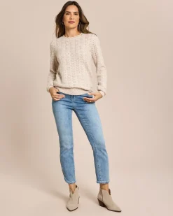 Jeans mit Schleifenbesatz