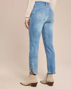 Jeans mit Schleifenbesatz