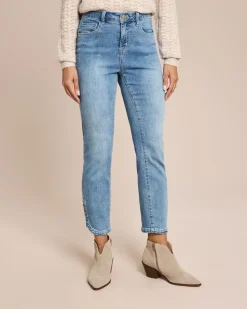 Jeans mit Schleifenbesatz