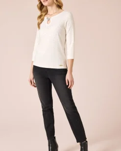 Jeans mit Strass-Deko