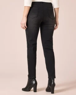 Jeans mit Strass-Deko
