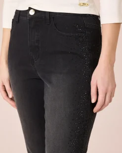 Jeans mit Strass-Deko
