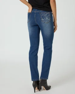 Jeans mit Strassdeko