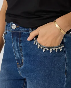 Jeans mit Strassdeko