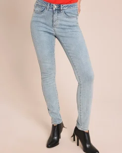 Jeans mit Strasssteinchenbesatz