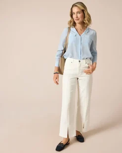 7/8-Jeans mit Teilungsnaht