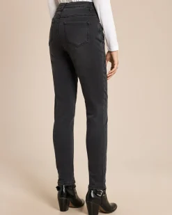 Jeans mit Tiger-Strass-Motiv
