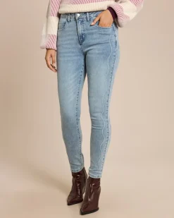 Jeans mit Wellenstick