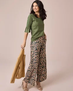 Jerseyhose mit Animaldruck