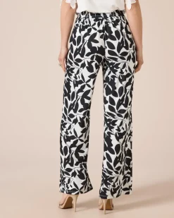 Jerseyhose mit Blätterdruck