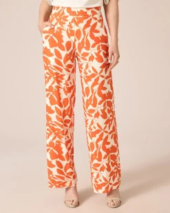 Jerseyhose mit Blätterdruck