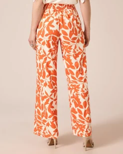 Jerseyhose mit Blätterdruck