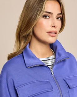 Jersey Jacke mit großen Taschen