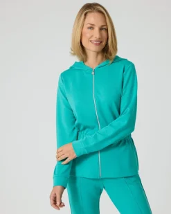Jerseyjacke mit Kapuze