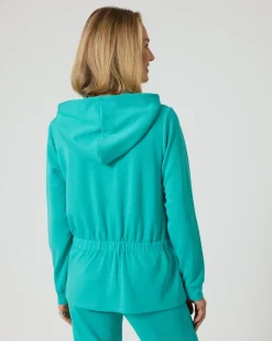 Jerseyjacke mit Kapuze