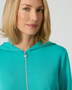 Jerseyjacke mit Kapuze