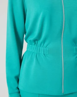 Jerseyjacke mit Kapuze