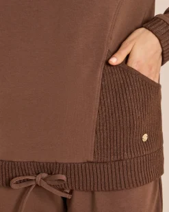 Jersey-Set mit Strickeinsätzen