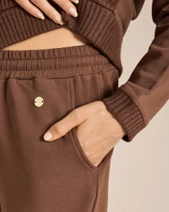 Jersey-Set mit Strickeinsätzen