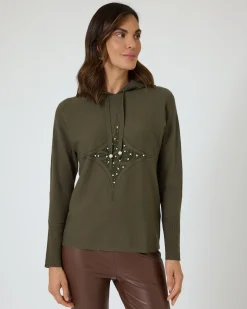 Kapuzenpullover mit Logo-Applikation