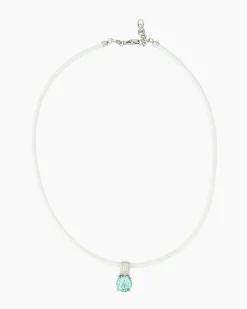 Kautschukcollier mit Zirkoniaanhänger