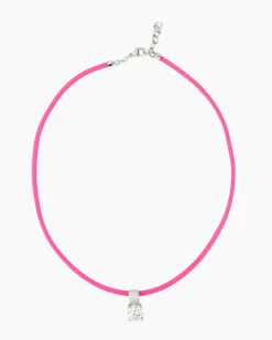 Kautschukcollier mit Zirkoniaanhänger