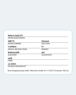 Kordelkette mit Brillant 0,02 ct