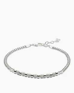 Kugelarmband mit diamantierten Kugeln
