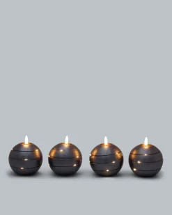 Kugelkerzen mit LED-Draht, 4tlg.