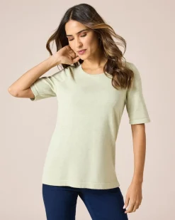 Kurzarm-Pullover aus Bio-Baumwolle