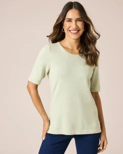 Kurzarm-Pullover aus Bio-Baumwolle