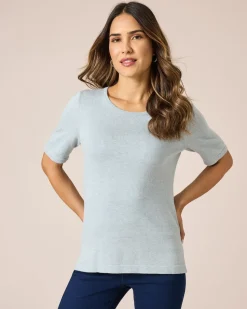 Kurzarm-Pullover aus Bio-Baumwolle