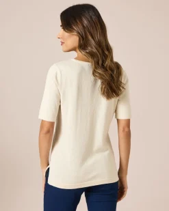 Kurzarm-Pullover aus Bio-Baumwolle