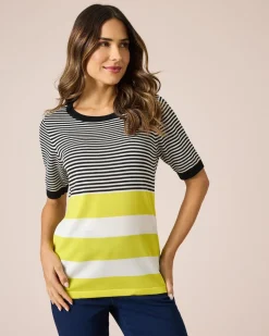 Kurzarmpullover aus Lyocell