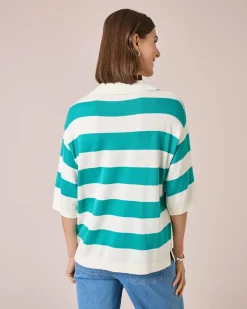 Kurzarm-Pullover mit Polokragen