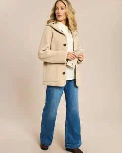Kurzmantel zum Wenden in Shearling-Optik