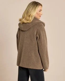 Kurzmantel zum Wenden in Shearling-Optik