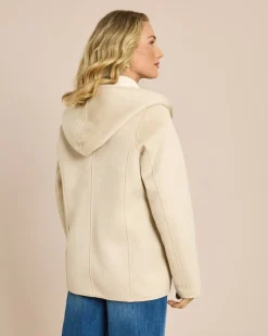 Kurzmantel zum Wenden in Shearling-Optik