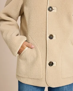 Kurzmantel zum Wenden in Shearling-Optik
