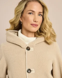 Kurzmantel zum Wenden in Shearling-Optik