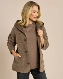 Kurzmantel zum Wenden in Shearling-Optik