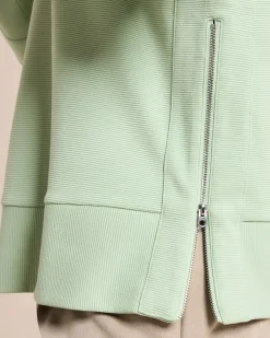 Langarm Shirt mit Zipperdetail