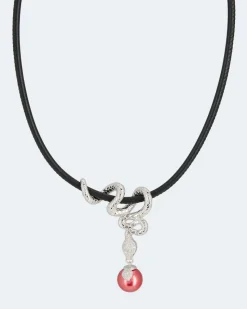 Leder-Collier mit MK-Perle 14 mm