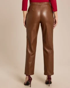 Lederimitat Hose mit Deko am Bund