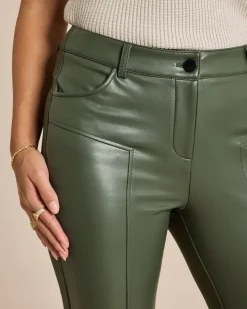 Lederimitathose mit Ponte di Roma