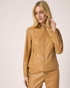 Lederimitat-Jacke im Unidesign