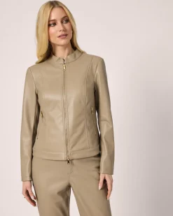 Lederimitat-Jacke im Unidesign