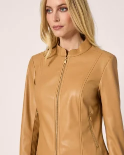 Lederimitat-Jacke im Unidesign