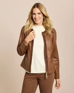 Lederjacke mit Leodetail